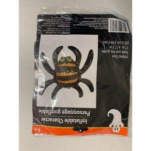 New Spider Inflatable Character Spider Black 17x17.5 in